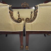 Wiener Biedermeier-Sitzgruppe: Sofa und zwei Sessel