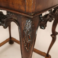 German baroque table from the 18th century with wonderful inlay work