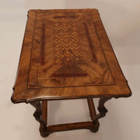 German baroque table from the 18th century with wonderful inlay work