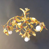 Stechpalmen Lüster Frankreich um 1910 - Leuchten