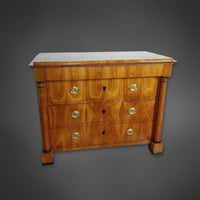 Biedermeier Kommode mit freistehenden Säulen