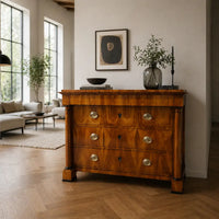 Biedermeier Kommode mit freistehenden Säulen