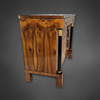 Biedermeier-Säulenkommode Nussbaum um 1820/25 - kommode