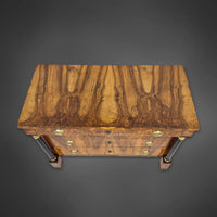 Biedermeier-Säulenkommode Nussbaum um 1820/25 - kommode