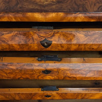Biedermeier-Säulenkommode Nussbaum um 1820/25 - kommode