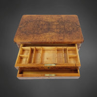 Lyra Biedermeier Salontisch um 1840 Nussbaum - Salontisch