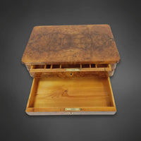 Lyra Biedermeier Salontisch um 1840 Nussbaum - Salontisch