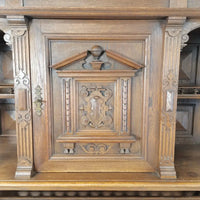 Gründerzeit Anrichte aus massiver Eiche um 1880