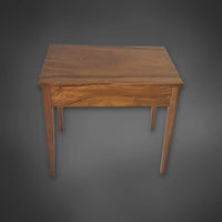 Rechteckiger Biedermeier-Tisch Nussbaum massiv um 1820/25