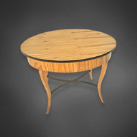 Ovaler Biedermeier-Beistelltisch Kirschbaumfurniert 1825