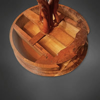 Seltener Biedermeier Nussbaum Beistelltisch mit Schwänen