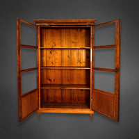 Biedermeier Vitrine zweitürig Kirschbaum massiv