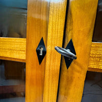 Biedermeier Vitrine zweitürig Kirschbaum massiv