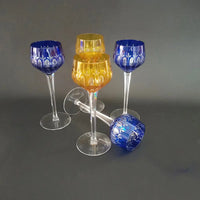 Stilvolles Set aus Bleikristallgläsern 1970er Böhmen