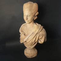 Büste Marie Antoinette in Terrakotta um 1800 - Sammlerstücke