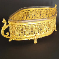 Jardiniere mit Glaseinsatz Frankreich um 1890