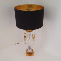 Baccarat Lampe mit vergoldeten Schwänen - Leuchten