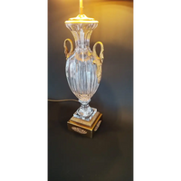 Baccarat Lampe mit vergoldeten Schwänen - Leuchten