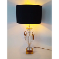 Baccarat Lampe mit vergoldeten Schwänen - Leuchten
