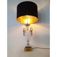 Baccarat Lampe mit vergoldeten Schwänen - Leuchten