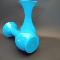 Paar blaue Biedermeier Vasen um 1860 - vasen