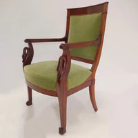 Empire Sessel mit Schwänen und Löwentatzen um 1830 - Möbel