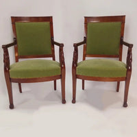 Empire Sessel mit Schwänen und Löwentatzen um 1830 - Möbel