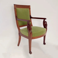 Empire Sessel mit Schwänen und Löwentatzen um 1830 - Möbel