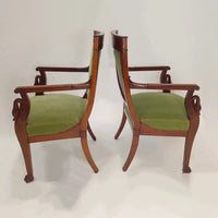Empire Sessel mit Schwänen und Löwentatzen um 1830 - Möbel