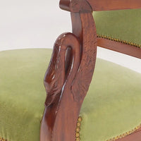 Empire Sessel mit Schwänen und Löwentatzen um 1830 - Möbel