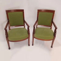 Empire Sessel mit Schwänen und Löwentatzen um 1830 - Möbel