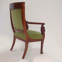 Empire Sessel mit Schwänen und Löwentatzen um 1830 - Möbel