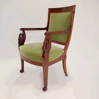 Empire Sessel mit Schwänen und Löwentatzen um 1830 - Möbel
