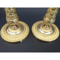 Paar vergoldete Kerzenleuchter um 1850 - Leuchten