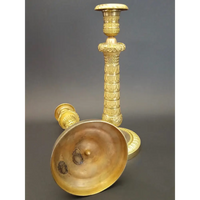 Paar vergoldete Kerzenleuchter um 1850 - Leuchten