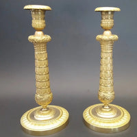 Paar vergoldete Kerzenleuchter um 1850 - Leuchten