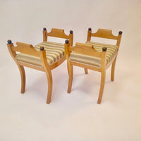 Paar schwedische Hocker aus Birke um 1880–1900 - Hocker