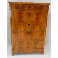 Biedermeier Pfeilerkommode Nussbaum furniert um 1855 - Möbel