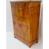 Biedermeier Pfeilerkommode Nussbaum furniert um 1855 - Möbel