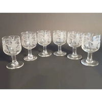 Set aus 6 Rotweingläsern Frankreich um 1870 - Sammlerstücke