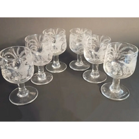 Set aus 6 Rotweingläsern Frankreich um 1870 - Sammlerstücke