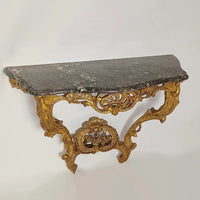 Louis XV Konsole vergoldet Marmorplatte um 1770 - Möbel