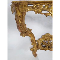 Louis XV Konsole vergoldet Marmorplatte um 1770 - Möbel