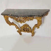 Louis XV Konsole vergoldet Marmorplatte um 1770 - Möbel