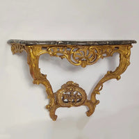 Louis XV Konsole vergoldet Marmorplatte um 1770 - Möbel