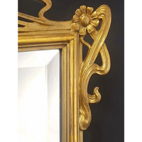 Jugendstil Spiegel mit facettiertem Glas um 1910 - Möbel