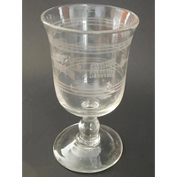 Set aus 11 Weingläsern in Tulpenform um 1860 - Sammlerstücke