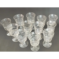 Set aus 11 Weingläsern in Tulpenform um 1860 - Sammlerstücke