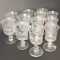 Set aus 11 Weingläsern in Tulpenform um 1860 - Sammlerstücke