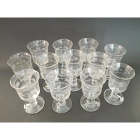 Set aus 11 Weingläsern in Tulpenform um 1860 - Sammlerstücke